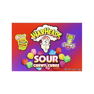 Warheads Chewy Cubes Theatre Box